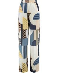 Fendi - Printed Silk Pants - Lyst