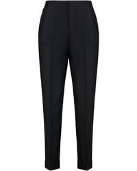 Alberta Ferretti - Wool And Silk Pants - Lyst