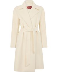 Max Mara - Coat With Adjustable Belt - Lyst