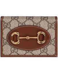 Gucci - Mini Gg Supreme Fabric Card Holder - Lyst