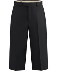 Gucci - Wool Silk Cropped Pant - Lyst
