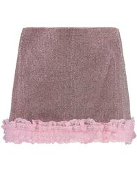 Self-Portrait - Mini Skirt Embellished Polyester - Lyst