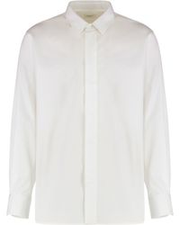 Saint Laurent - Camicia Cassandre in popeline di cotone - Lyst