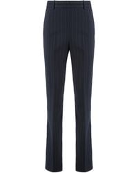 Pinko - Straight Chalk-Striped Trousers - Lyst