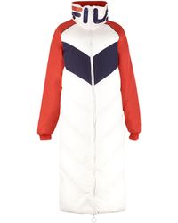 Fila Synthetic Ellie Lightweight Nylon Long Jacket, Plain Pattern in  Bordeaux (Red) - Lyst