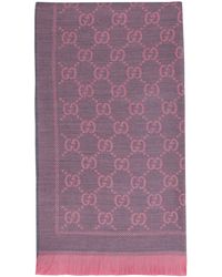 Gucci - Sciarpa in lana jacquard con motivo GG - Lyst
