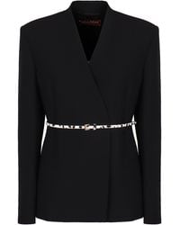 Max Mara - Single-breasted Blazer With Belt - Lyst