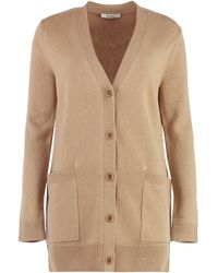 Max Mara - Elegantly Embroidered Wool And Cashmere Cardigan - Lyst