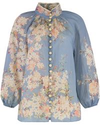 Zimmermann - Ramie Cascadian Billow Blouse - Lyst