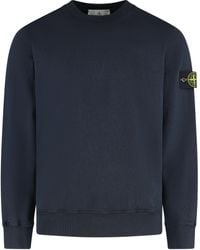 Stone Island - Felpa girocollo in cotone - Lyst