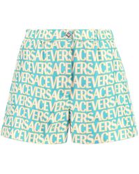 Versace - Printed Silk Shorts - Lyst