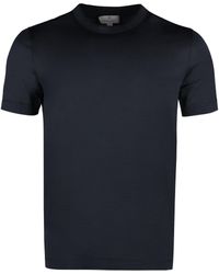 Canali - Cotton Crew-neck T-shirt - Lyst