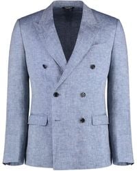 Dolce & Gabbana - Stylish Double-Breasted Linen Jacket For - Lyst