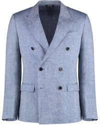 Dolce & Gabbana - Double-breasted Linen Jacket - Lyst