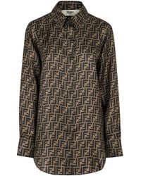 Fendi - Ff Silk Shirt - Lyst
