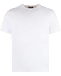 K-Way - Cotton Crew-Neck Logo T-Shirt - Lyst
