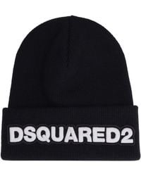 DSquared² - Ribbed Knit Beanie - Lyst
