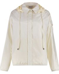 Moncler - Padded Jacket With Logo Patch - Lyst
