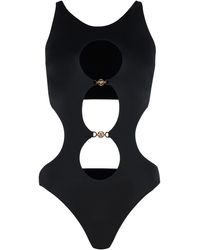 Versace - Greca Border Scoop-neck Swimsuit - Lyst