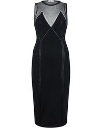 Elisabetta Franchi - Knitted Dress With Transparencies - Lyst