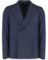 Tagliatore - Giacca doppiopetto in misto lana vergine - Lyst