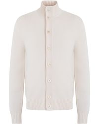 Slowear - Wool Cardigan With High Collar - Lyst
