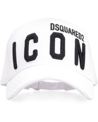DSquared² - Icon Worn Effect White Snapback Cap - Lyst