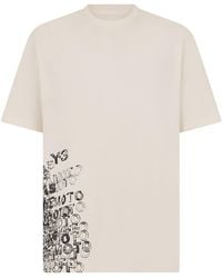 Y-3 - Cotton T-Shirt With Print - Lyst