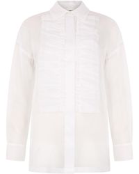 P.A.R.O.S.H. - Silk Blouse With Ruffles - Lyst