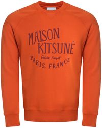 Maison Kitsuné - Cotton Crew-neck Sweatshirt - Lyst