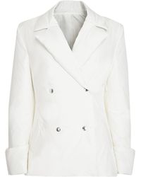 Khrisjoy Padded Double-breast Coat - White