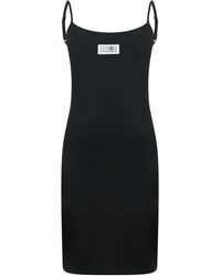 MM6 by Maison Margiela - Dress To The Knee With Central Logo - Lyst