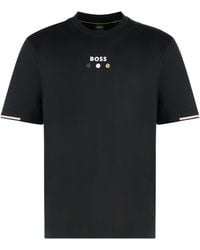 BOSS - Cotton Crew-Neck T-Shirt - Lyst