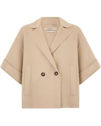 Weekend by Maxmara - Virgin Wool Coat With Three-Quarter Sleeves - Lyst