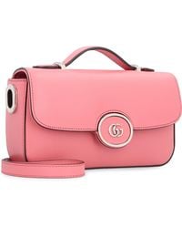 Gucci - Petite Gg Mini Leather Shoulder Bag - Lyst