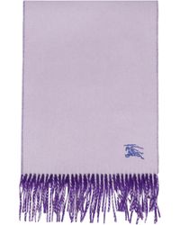 Burberry - Cashmere Scarf With Fringes - Lyst
