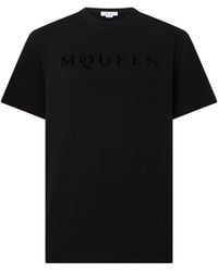 McQueen - Cotton T-Shirt With Logo - Lyst