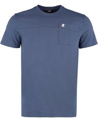 K-Way - T-shirt in cotone con logo - Lyst