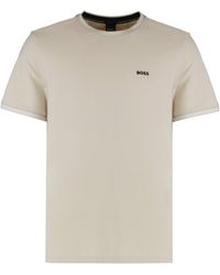 BOSS - T-Shirt Made Of Elastic Cotton - Lyst