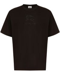 Burberry - T-shirt girocollo in cotone - Lyst