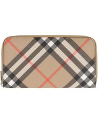Burberry - Coated Canvas Wallet - Lyst