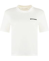 Palm Angels - "Round-Neck T-Shirt With Embroidered - Lyst