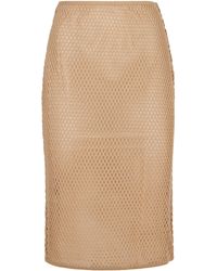 Prada - Gonna midi in cotone - Lyst