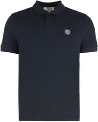 Stone Island - Polo in piquet di cotone - Lyst