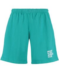 Shorts in cotone con stampa di Sporty & Rich Donna Abbigliamento da Shorts da Mini shorts 