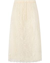 Fabiana Filippi - Midi Lace Dress With Elastic Waistband - Lyst