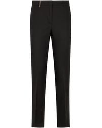 Peserico - Straight Leg Cotton Blend Pants With Elastane - Lyst