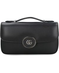 Gucci - Petite GG Mini Leather Shoulder Bag - Lyst