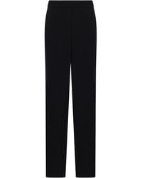 P.A.R.O.S.H. - Straight Leg Pants With Elastic Waistband - Lyst