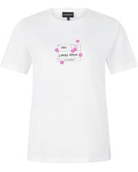 Emporio Armani - Cotton T-Shirt With Print - Lyst